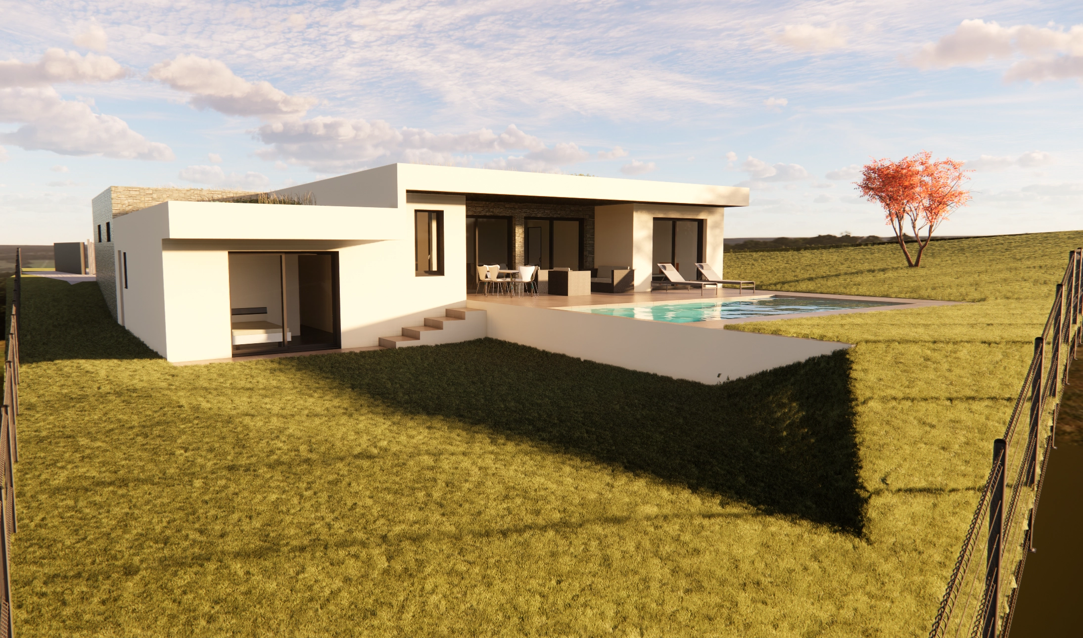 rendu 3d maison moderne morestel bourgoin