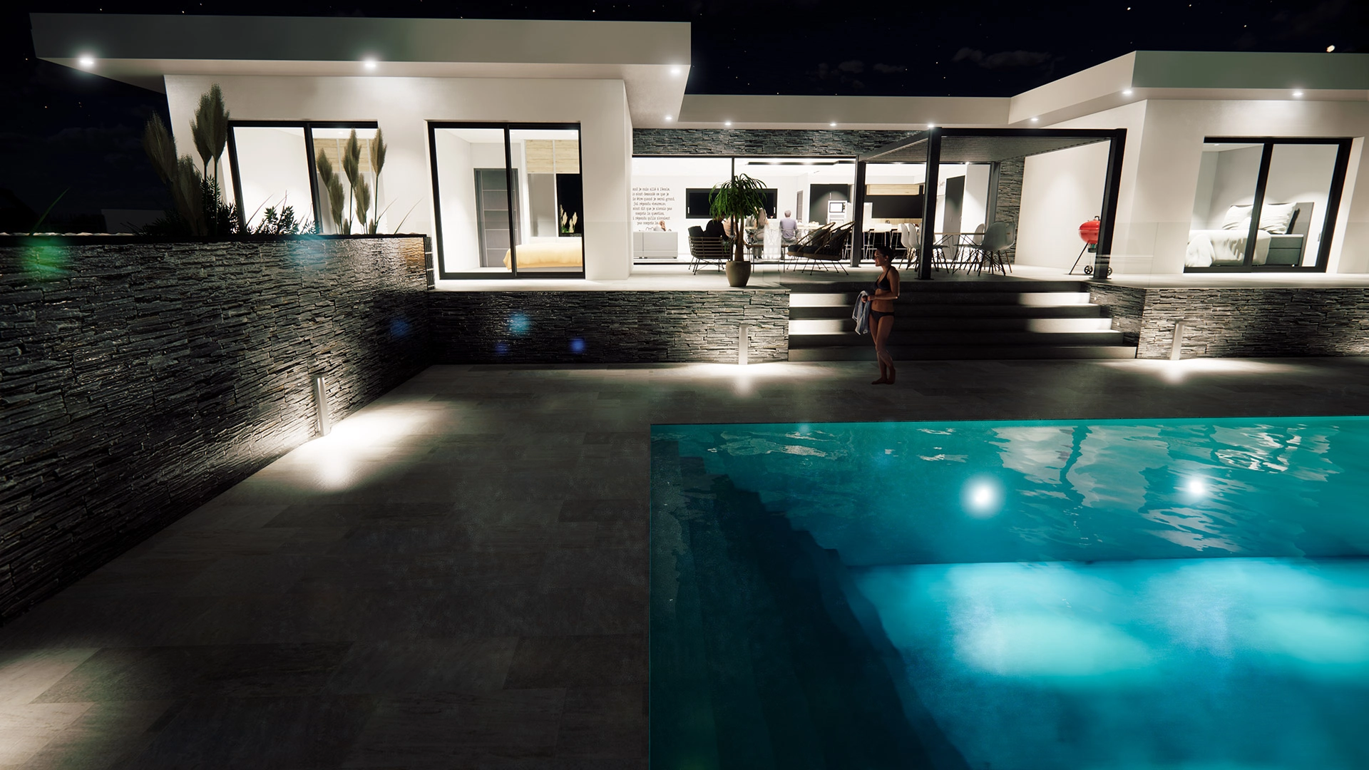 vue maison exterieur 3d piscine maitre oeuvre